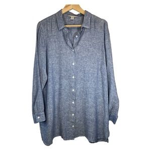 Garnet Hill Linen Tunic Top